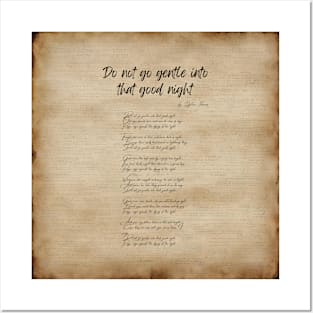 "Do not go gentle into that good night" by Dylan Thomas Posters and Art